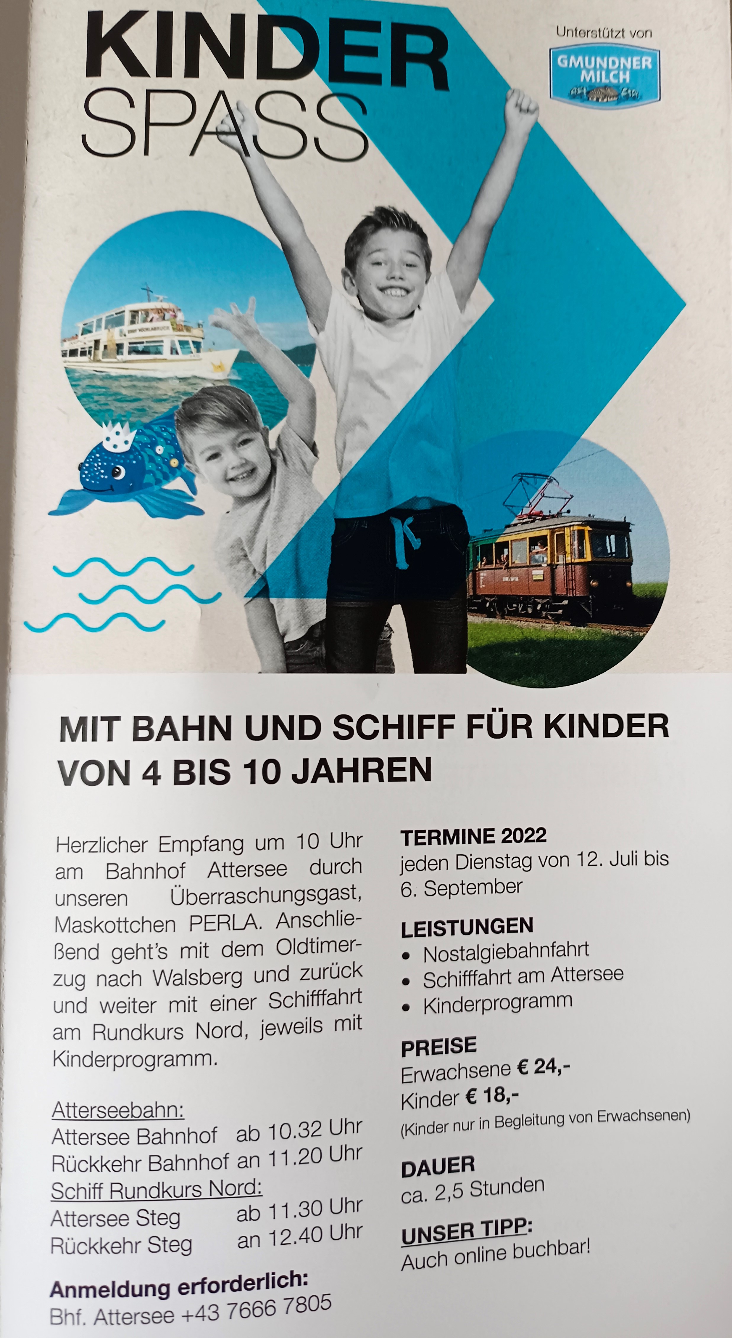 Kinderspaß mit Bahn und Schiff